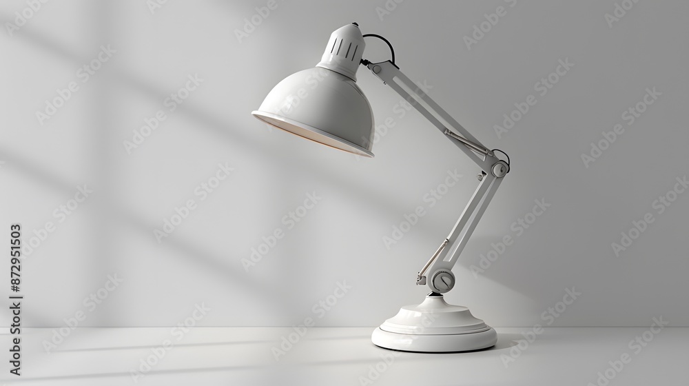 Medium Shot of Modern White Desk Lamp Medium Shot of Modern White Desk Lamp