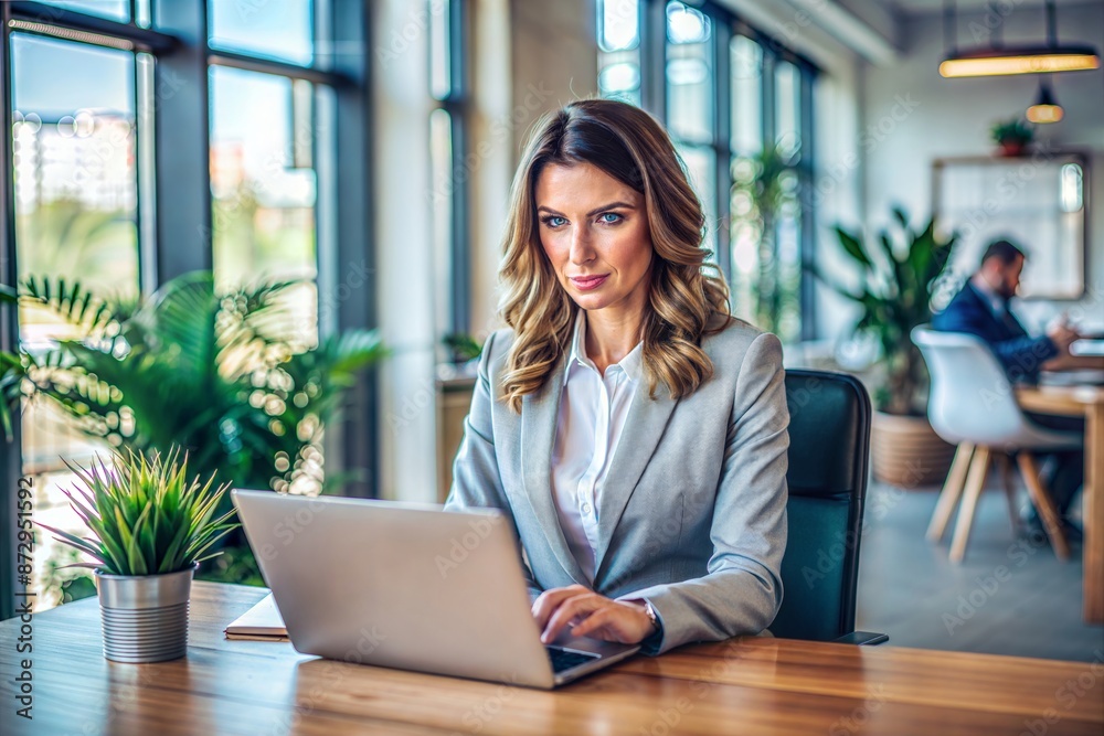Fototapeta premium Focused Female Microfinance Officer 