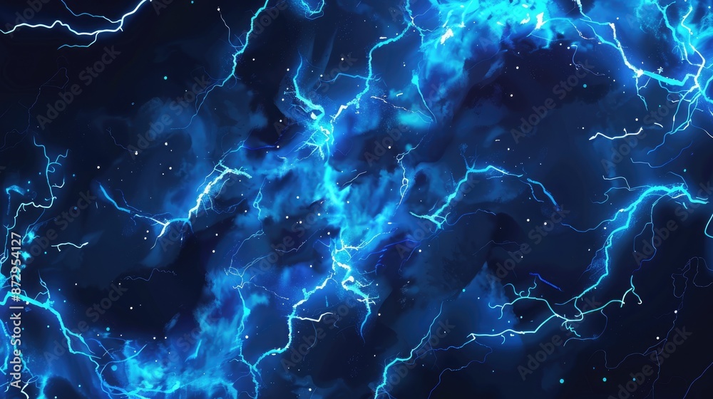 Obraz premium lightning in the night sky background
