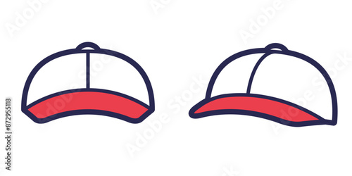 赤,白,体操帽の帽子_セット