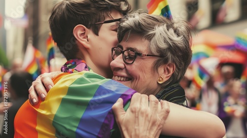 Mother Son Pride Parade Love
