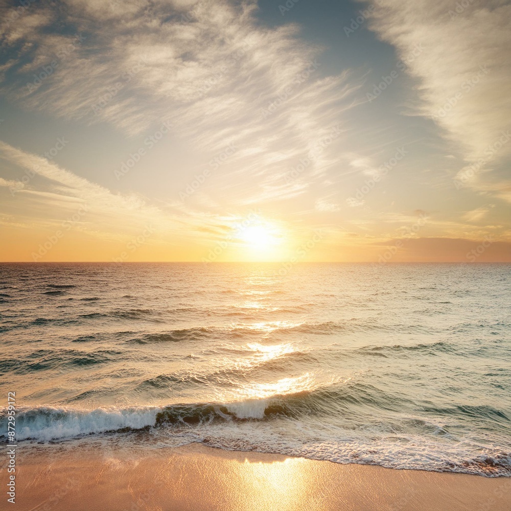 Fototapeta premium 夕暮れの浜辺の風景
