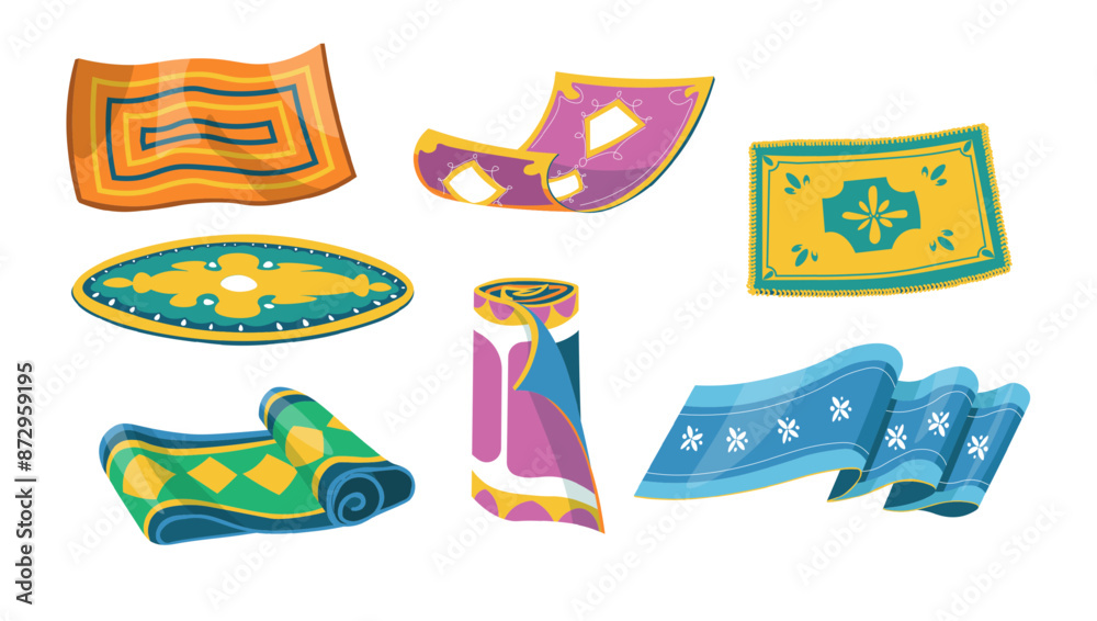 Naklejka premium Colorful Rugs and Carpets Collection