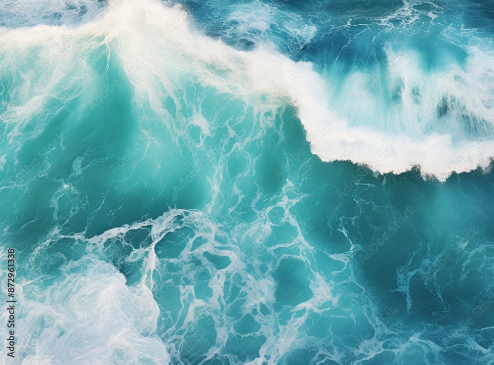 A close-up view of a large ocean wave crashing against the shore, creating a plume of white foam. A close-up view of a large ocean wave crashing against the shore, creating a plume of white foam.