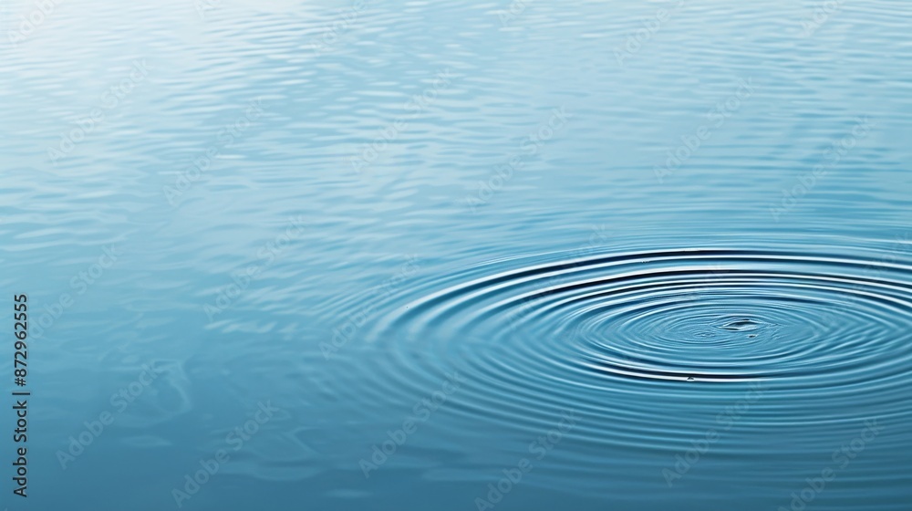 A serene image of ripples on a still pond, symbolizing the outward spread of intention, set against a solid light blue background A serene image of ripples on a still pond, symbolizing the outward spread of intention, set against a solid light blue background