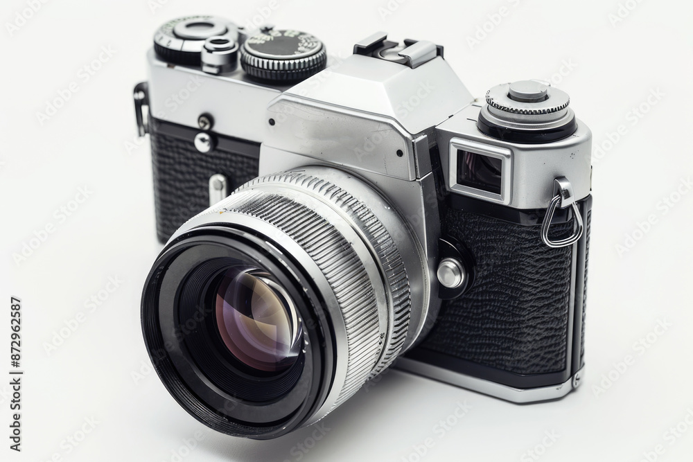 Old camera isolated on white. ai generated Old camera isolated on white. ai generated