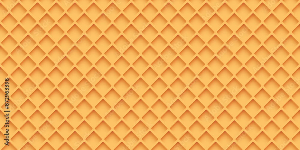 Abstract geometric waffle 3D seamless pattern vibrant colors background graphic illustration.