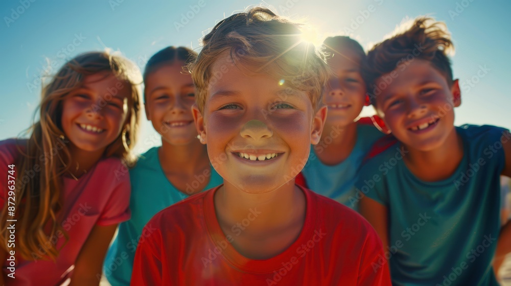 Obraz premium The smiling group of children
