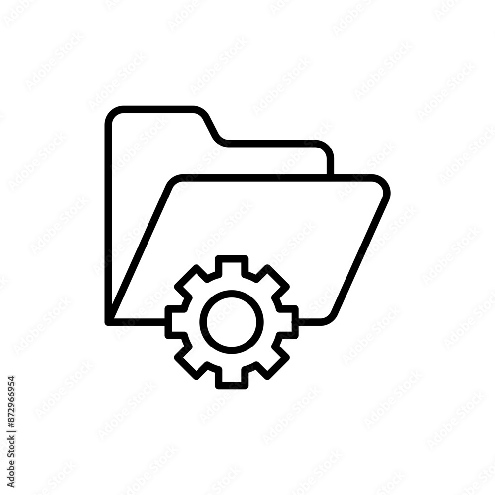 Administrator folder outline icons, minimalist vector illustration ,simple transparent graphic element .Isolated on white background Administrator folder outline icons, minimalist vector illustration ,simple transparent graphic element .Isolated on white background