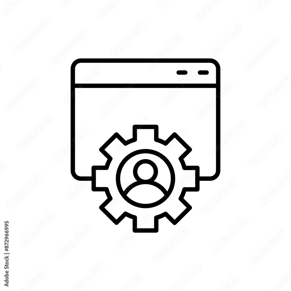 Online Administrator outline icons, minimalist vector illustration ,simple transparent graphic element .Isolated on white background Online Administrator outline icons, minimalist vector illustration ,simple transparent graphic element .Isolated on white background