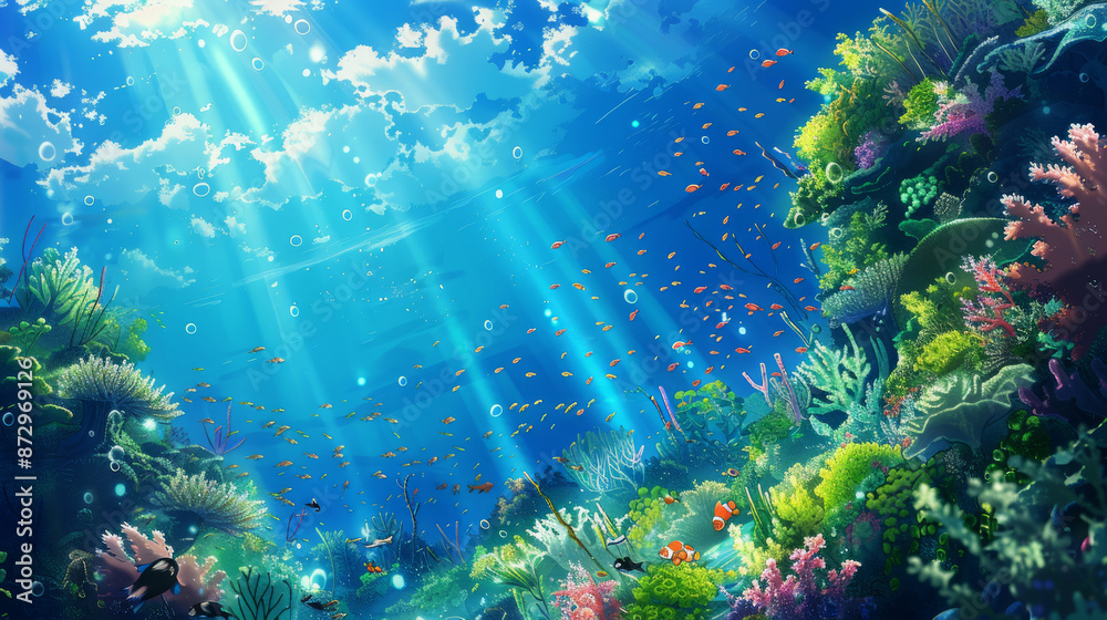 Obraz premium A beautiful underwater scene
