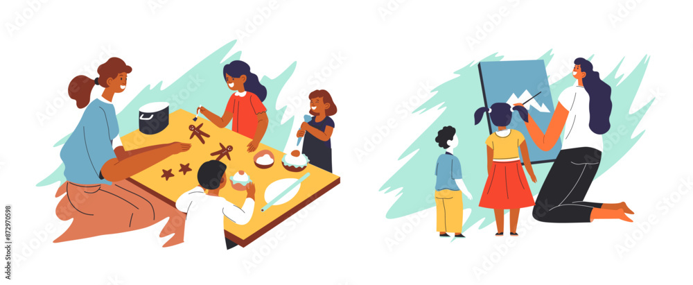 Creative Group Art Class vector Creative Group Art Class vector