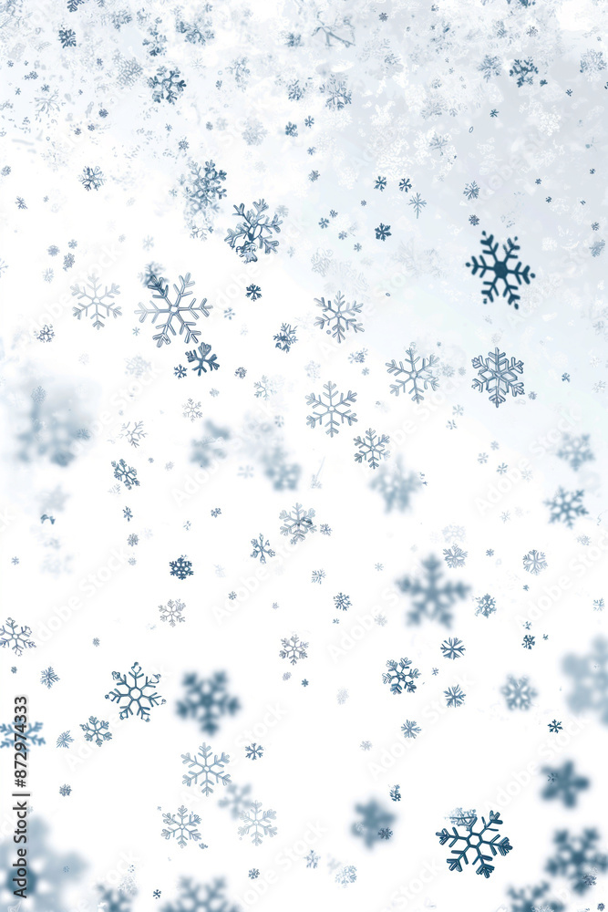 A snowstorm is depicted in the image, with snowflakes falling from the sky A snowstorm is depicted in the image, with snowflakes falling from the sky