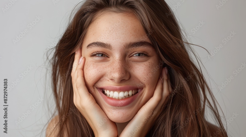 The smiling young woman The smiling young woman