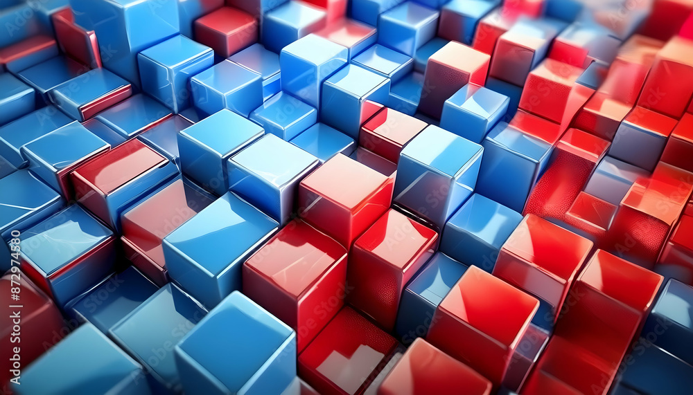 red cubes background random cluster of colorful 3D cubes in shades of blue and red. Colorful cubes, blue and red, in a disorganized cluster.abstract red and blue cubes pattern red cubes background random cluster of colorful 3D cubes in shades of blue and red. Colorful cubes, blue and red, in a disorganized cluster.abstract red and blue cubes pattern