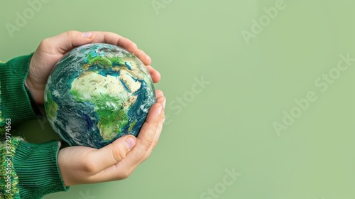 earth in hands photo