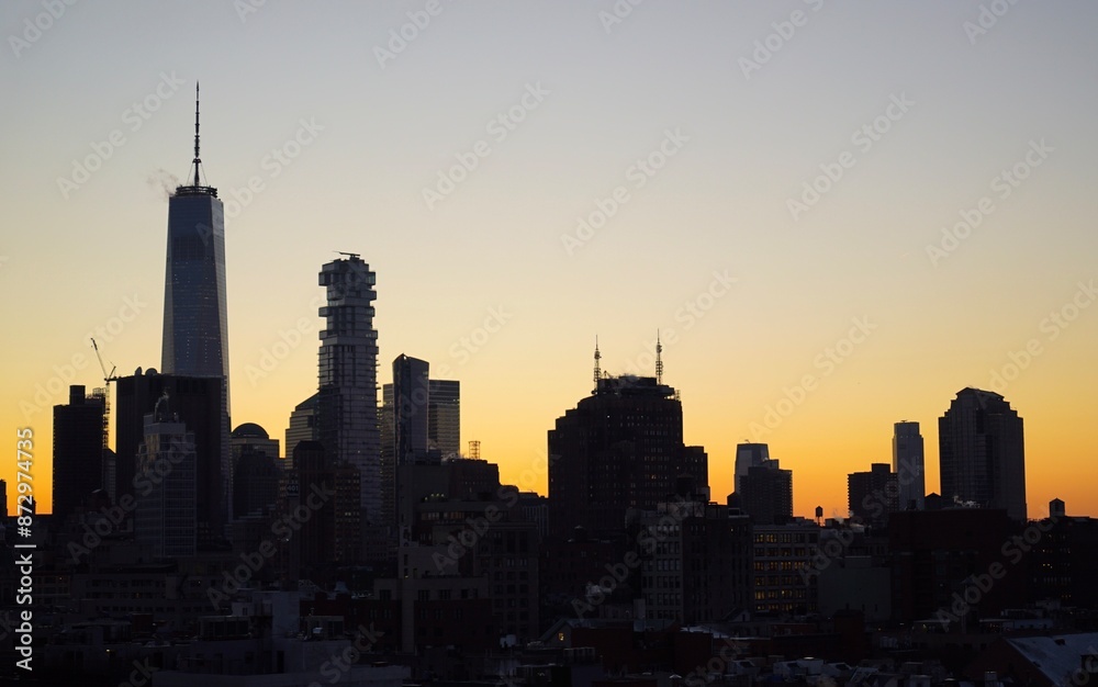 Obraz premium Sunset New York City