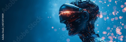 soldier of the future, Game concept, games of the future, ideal for articles about cyber sportsmen, about new games, ideal for sites with a PC gaming theme, copy space, place for text