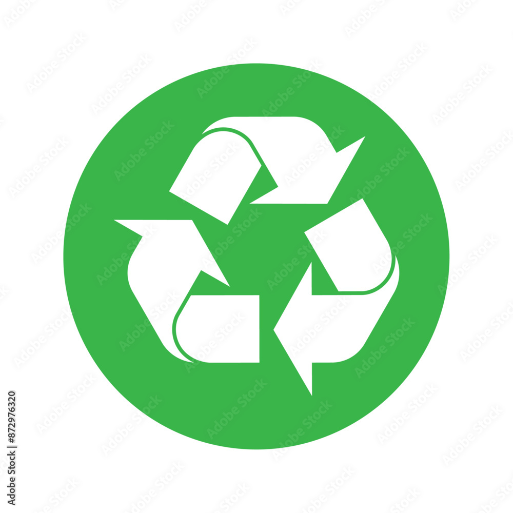 Recycle icon. Recycling or garbage environment symbol. Easy editable vector design.