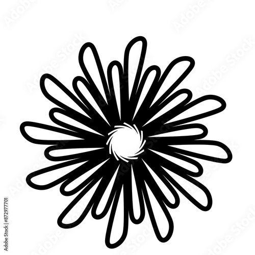 Doodle mandala decoration inspired by diamond chunks and glow light that can be used for sticker, scrapbook, icon, decorative, e.t.c with aesthetic black color