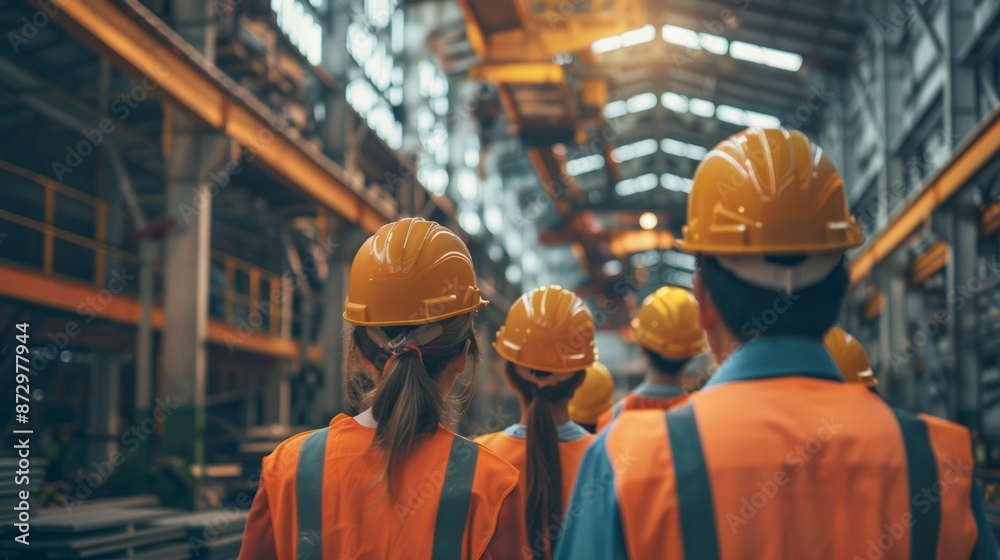 group of warehouse workers conducting daily toolbox talk meeting focused on safety and housekeeping before starting work in the morning – industrial factory setting with team collaboration emphasizing group of warehouse workers conducting daily toolbox talk meeting focused on safety and housekeeping before starting work in the morning – industrial factory setting with team collaboration emphasizing