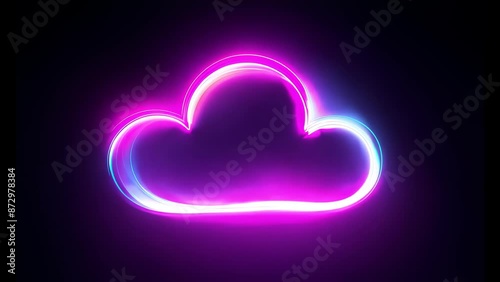 Cloud computing for data storage and transfer for safety, Cloud icon with data icon on the background world map, Futuristic technology global network data connection. Cybersecurity digital background