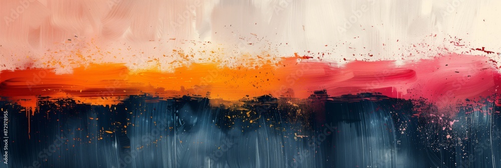Fototapeta premium Art colorful background with brush paint smears, illustration