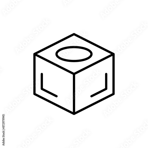 Billiard box outline icons, minimalist vector illustration ,simple transparent graphic element .Isolated on white background