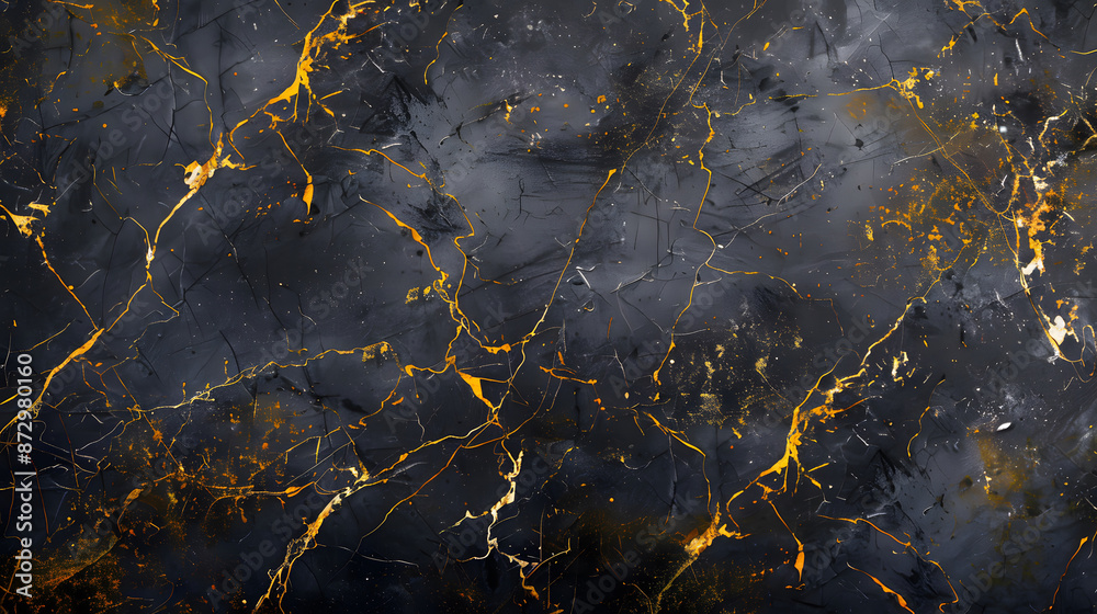 grunge texture background, black marble background with yellow veins design grunge texture background, black marble background with yellow veins design