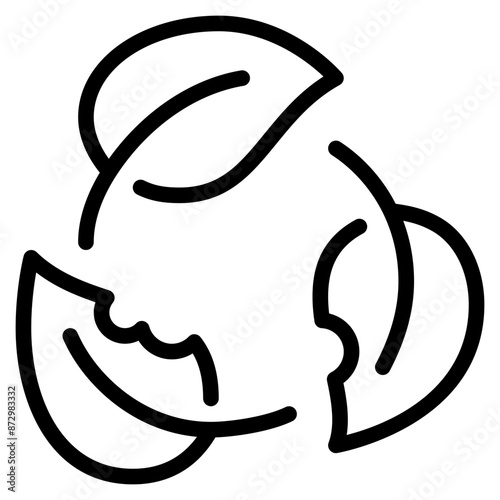 biodegradable outline icon