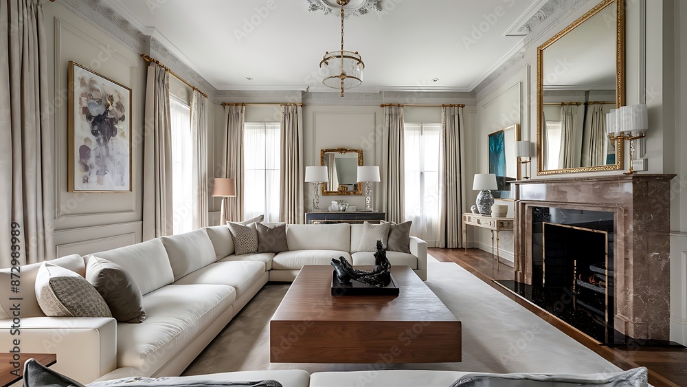 Classy living room with nice furniture Classy living room with nice furniture