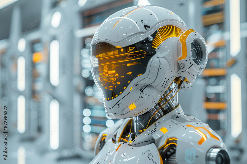 robot and virtual hologram screen showing concept of big data analytic robot and virtual hologram screen showing concept of big data analytic