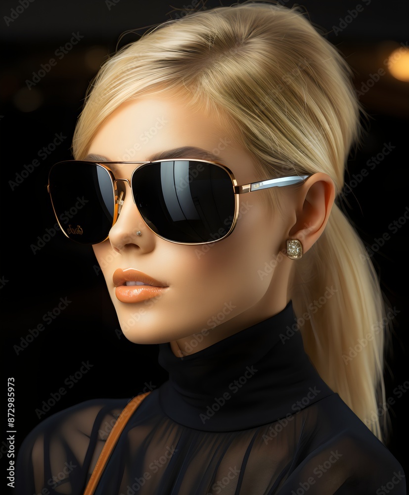 AI Generated: Elegant Photography of Fashion Model and Young Woman in Sunglasses AI Generated: Elegant Photography of Fashion Model and Young Woman in Sunglasses