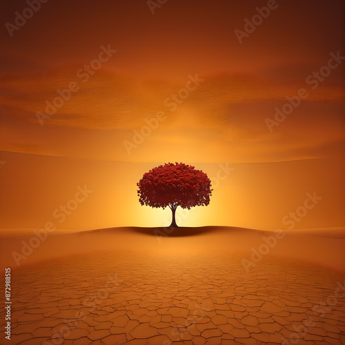 tree in sunset