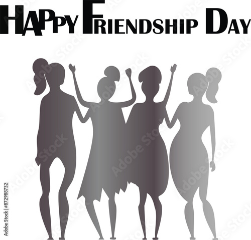 happy friendship day illustration art vector photo