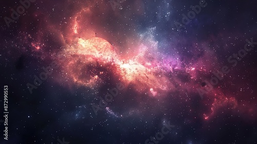 Celestial Dance: A Mystical Space Vista of Nebulae and Twinkling Stars © Wp Background