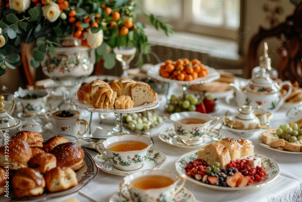 Elegant Afternoon Tea Setup