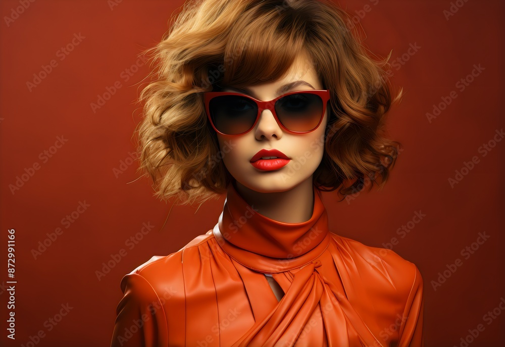 AI Generated: Captivating Fashion Model in Sunglasses - Young Woman Photography AI Generated: Captivating Fashion Model in Sunglasses - Young Woman Photography
