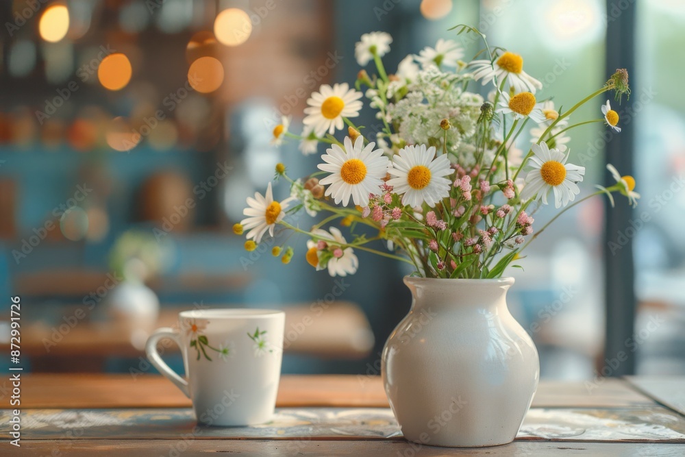 Bouquet of Wildflowers in a Cafe Bouquet of Wildflowers in a Cafe