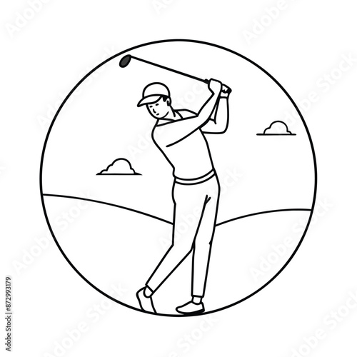 Golfer coloring pages for coloring book