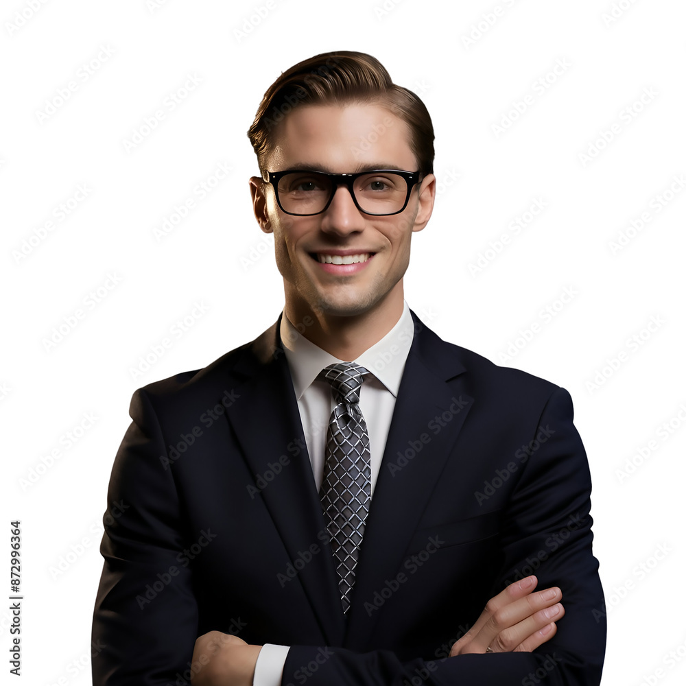 portrait of a businessman with glasses transparent background portrait of a businessman with glasses transparent background