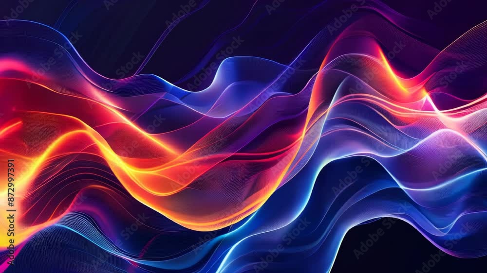Abstract background with colorful wavy lines Abstract background with colorful wavy lines