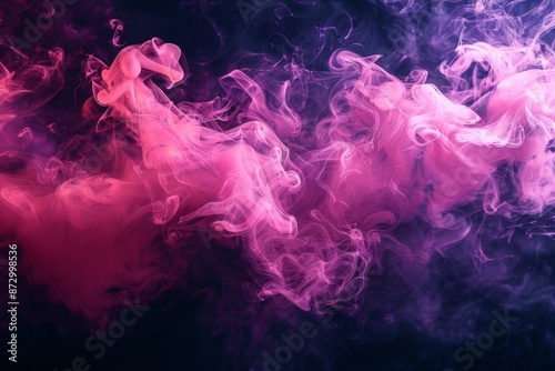 Abstract Pink and Purple Smoke Art