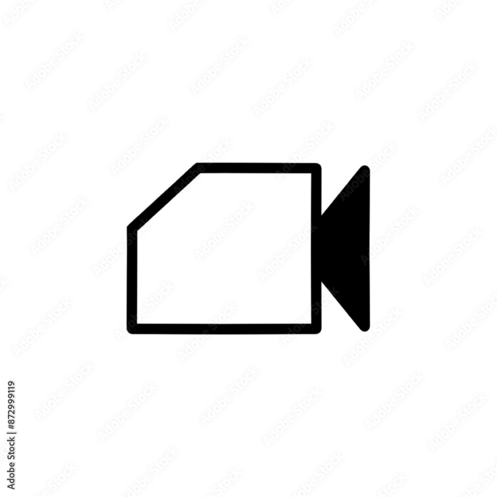 Video camera icon vector Illustration, isolated on white Video camera icon vector Illustration, isolated on white