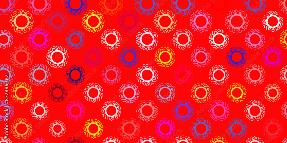 Light red, yellow vector template with flu signs. Light red, yellow vector template with flu signs.