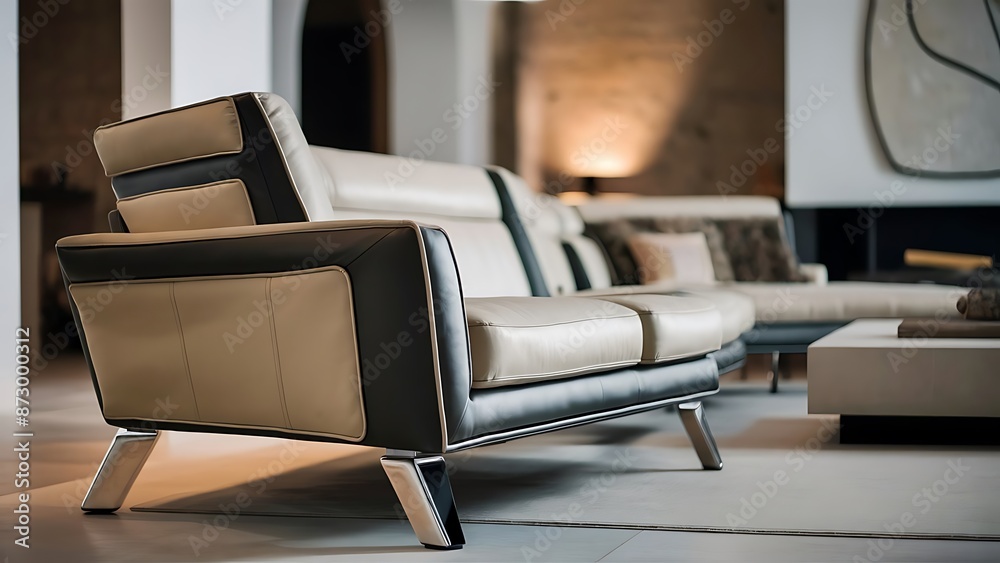 Fototapeta premium Modern living room sofa couch design interior