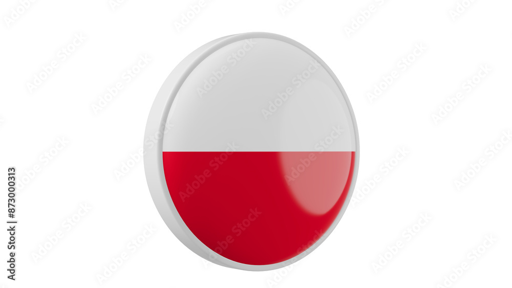 Poland, polish Circle flag icon . Transparent backgound. 3d rendered with alpha channel. Round shape. Poland, polish Circle flag icon . Transparent backgound. 3d rendered with alpha channel. Round shape.