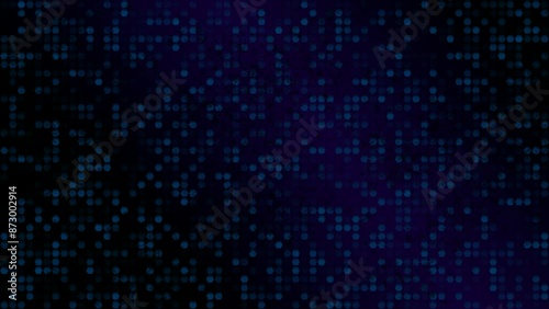 Neon 4K abstract graphic loopable video with slow shimmering spotted blue hexagons. Digital music and audio theme.