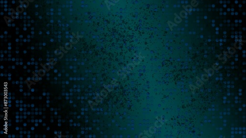 Neon 4K abstract fluid loopable video turquoise gradient and spotted hexagons. Digital music and audio theme.