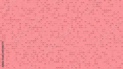 4K abstract loopable video with pink wall and hexagons holes. Digital music and audio theme.